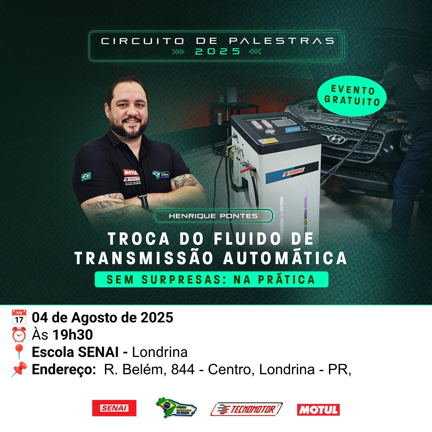 Participe da Palestra Técnica Gratuita da Tecnomotor em Londrina!