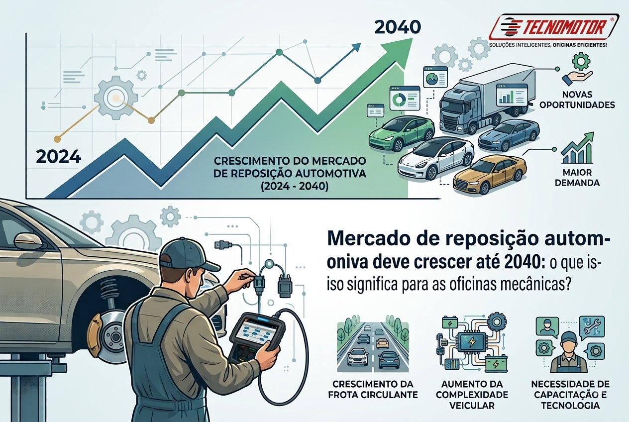 Mercado de reposição automotiva deve crescer até 2040: o que isso significa para as oficinas mecânicas?